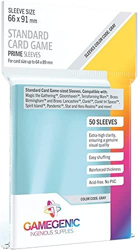Gamegenic, Prime Standard Card Game Sleeves, Sleeve Color Code: Gray von Gamegenic