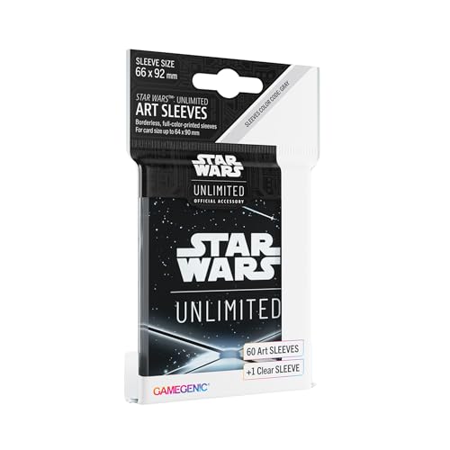 Gamegenic, Star Wars: Unlimited Art Sleeves –Card Back Black, Sleeve Color Code: Gray von Gamegenic