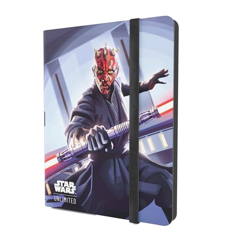 Gamegenic, Star Wars: Unlimited Casual Album 18-Pocket – Qui-Gon Jinn/Darth Maul, 20 Seiten, 18 Einstecktaschen pro Seite, seitliche Öffnung, für bis zu 360 Karten von Gamegenic
