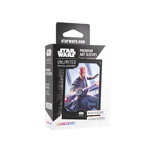 Gamegenic, Star Wars: Unlimited Premium Art Sleeve – Darth Maul, 60 Art Sleeves + 2 durchsichtige Sleeves, Sleeve Color Code: Gray Gamegenic, Star Wars: Unlimited Premium Art Sleeve – Darth Maul, 60 Art Sleeves + 2 durchsichtige Sleeves, Sleeve Color Code: Gray von Gamegenic