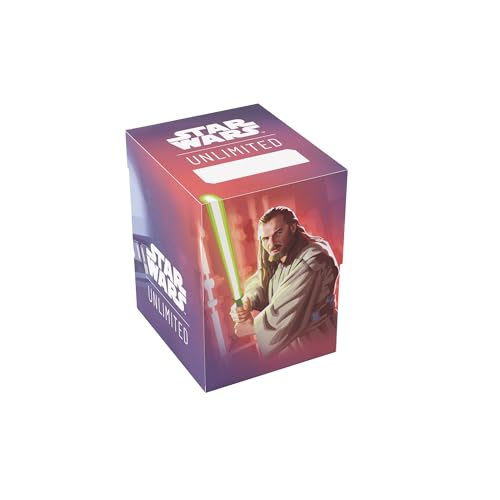 Gamegenic, Star Wars: Unlimited Soft Crate – Qui-Gon Jinn, fasst 60 doppelt gesleevte Karten, inklusive Token Box von Gamegenic