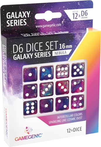 Gamegenic, Galaxy Series - Moon - D6 Dice Set 12 mm von Gamegenic