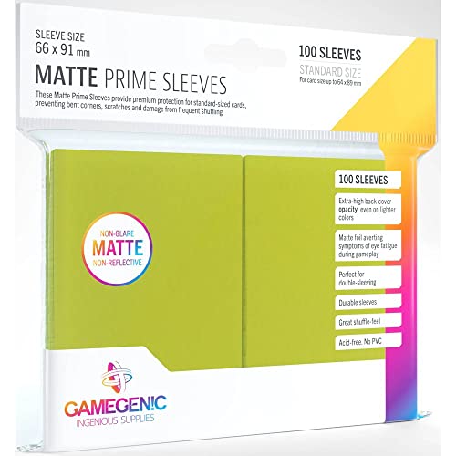 Gamegenic, Matte Prime Sleeves Lime, Sleeve Color Code: Gray von Gamegenic