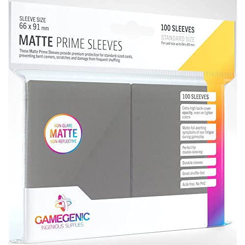 Gamegenic, Matte Prime Sleeves Dark Gray, Sleeve Color Code: Gray von Gamegenic