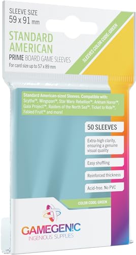 Gamegenic, Prime Standard American-Sized Sleeves, Sleeve Color Code: Green Gamegenic, Prime Standard American-Sized Sleeves, Sleeve Color Code: Green von Gamegenic