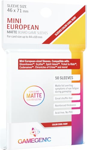 Gamegenic, Matte Mini European-Sized Sleeves, Sleeve Color Code: Ruby von Gamegenic