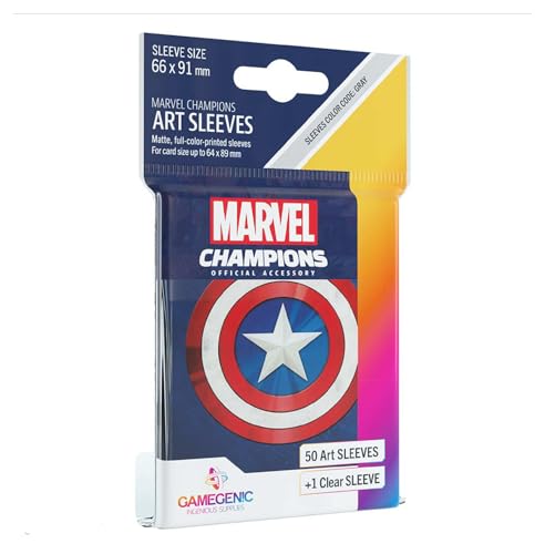Gamegenic, Marvel Champions Sleeves - Captain America, Sleeve Color Code: Gray Gamegenic, Marvel Champions Sleeves - Captain America, Sleeve Color Code: Gray von Gamegenic