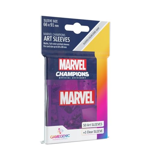 Gamegenic, MARVEL CHAMPIONS sleeves - Marvel Purple, Sleeve color code: Gray Gamegenic, MARVEL CHAMPIONS sleeves - Marvel Purple, Sleeve color code: Gray von Gamegenic