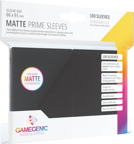 Gamegenic , Matte PRIME Sleeves Black von Gamegenic