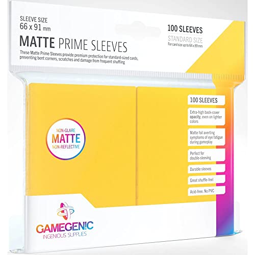 Gamegenic, Matte Prime Sleeves Yellow, Sleeve Color Code: Gray von Gamegenic