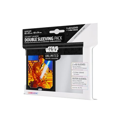 Gamegenic, Star Wars: Unlimited Art Sleeves Double Sleeving Pack – Luke Skywalker Gamegenic, Star Wars: Unlimited Art Sleeves Double Sleeving Pack – Luke Skywalker von Gamegenic