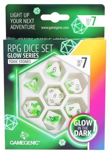 Gamegenic, Glow Series - Toxic Stones - RPG Dice Set von Gamegenic