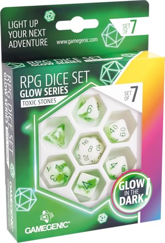 Gamegenic, Glow Series - Toxic Stones - RPG Dice Set von Gamegenic