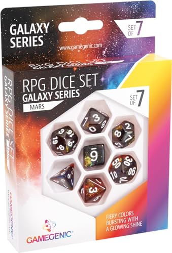 Gamegenic, Galaxy Series - Mars - RPG Dice Set von Game Genic