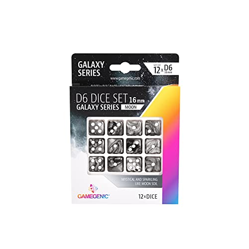 Gamegenic, Galaxy Series - Moon - D6 Dice Set 16 mm von Gamegenic