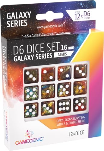 Gamegenic, Galaxy Series - Nebula - D6 Dice Set 16 mm von Asmodee
