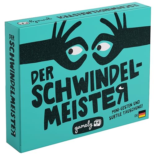 Der Schwindelmeister: Das witzige Partyspiel mit Mini-Gesten & Bluff – im Taschenformat. Perfekt für Erwachsene, Teenies & Familien! (zweite Auflage) von Gamely