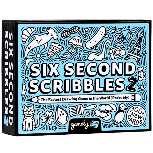 Six Second Scribbles 2: Das hektisch schnelle und fantastisch lustige Zeichenspiel mit über 100 neuen Karten | Ein familienfreundliches Partyspiel für Kinder, Jugendliche und Erwachsene von Gamely
