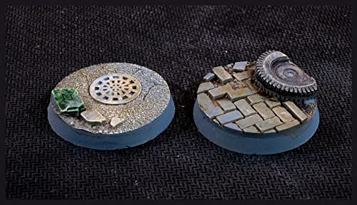 Gamers Grass Battle Ready Bases Urban Warfare 32mm Round (8 Stück, Handgemacht, 168+ Monate) von Gamers Grass