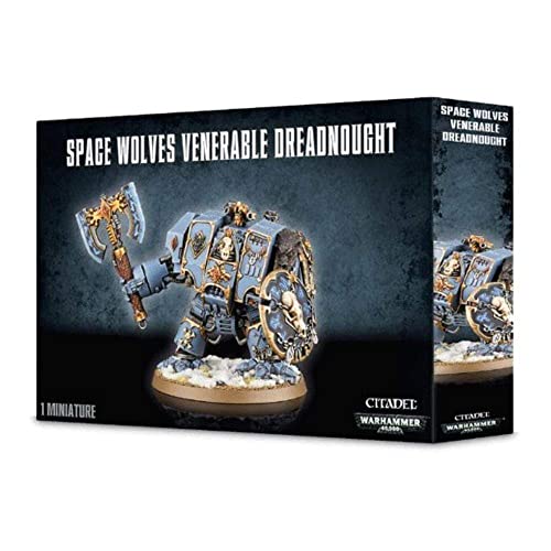 Warhammer 99120101218" Space Wolves Venerable Dreadnought Kunststoff-Set, Mehrfarbig, Einheitsgröße von Warhammer
