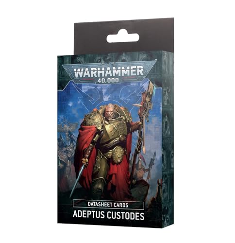 Games Workshop - Warhammer 40.000 - Datenblattkarten: Adeptus Custodes (2024-10th Edition) von Games Workshop