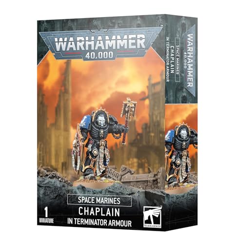 Games Workshop - Warhammer 40.000 - Space Marines: Chaplain In Terminator Armour (Edition 2023), Blau von Games Workshop