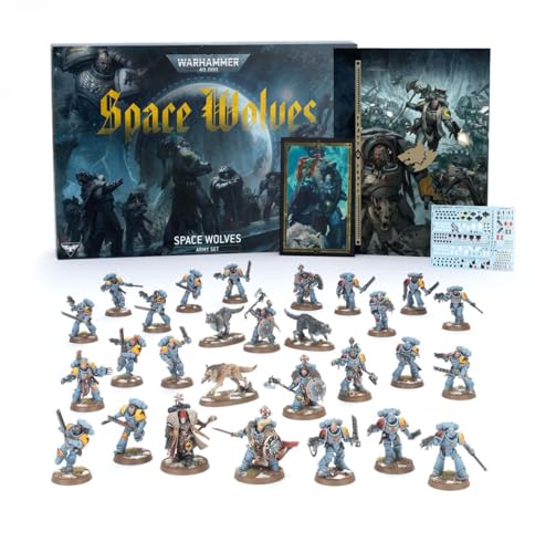 Games Workshop Warhammer 40.000 – Space Wolves Armeeset (2025) – Limitierte Sammlerbox mit Miniaturen, Codex & Karten – Deutsche Version Miniatures – Tabletop Bausatz von Games Workshop