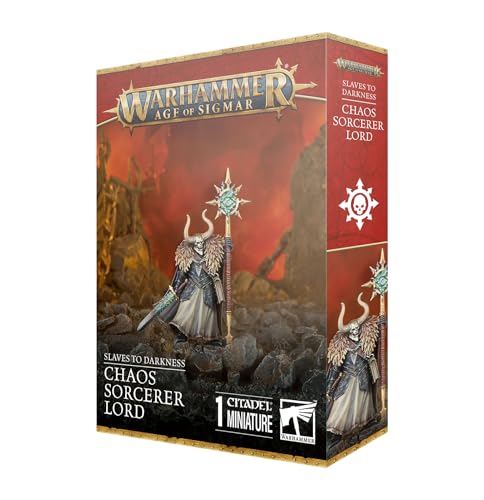 Games Workshop - Warhammer - Age of Sigmar - Chaos Sorcerer Lord: Plastikmodellbausatz - 16 Kunststoffkomponenten, 1 x Citadel 40 mm runde Basis - Für Ages 14+ Games Workshop - Warhammer - Age of Sigmar - Chaos Sorcerer Lord: Plastikmodellbausatz - 16 Kunststoffkomponenten, 1 x Citadel 40 mm runde Basis - Für Ages 14+ von Games Workshop