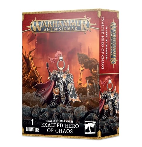 Warhammer Age of Sigmar Games Workshop Slaves to Darkness: Exalted Hero of Chaos, Schwarz von Warhammer Age of Sigmar