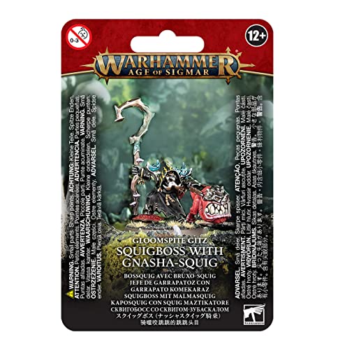 Games Workshop Warhammer AoS - Gloomspite Gitz Squigboss mit Gnasha-Squig von Warhammer Age of Sigmar