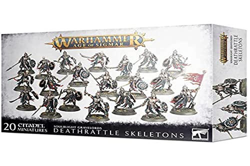 Warhammer AoS - Soulblight Gravelords Deathrattle Skeletons, Schwarz von Games Workshop
