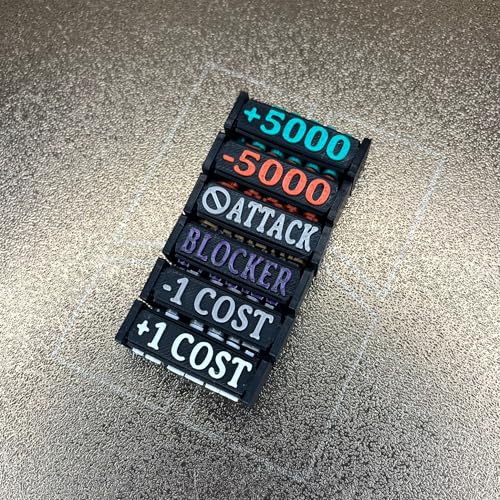 Gametokenz TCG, Effektwürfel, Power Counter, Can't Attack, Critical, Double Strike, Blocker, Barrier, Cost Minus, Fusion World, 5 STK (TKNZ-FW-SET-01B) von Gametokenz