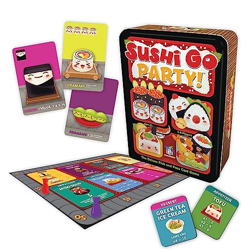 Asmodée Gamewright, Sushi Go Party Game, Card Game, Ages 8+, 2-8 Players, 20 Minutes Playing Time von Gamewright