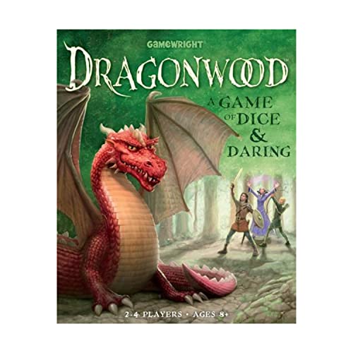 Asmodee Gamewright, Dragonwood Game, Board Game, Ages 8+, 2-4 Players, 2 Minutes Playing Time, Orange,Silver,White von Gamewright