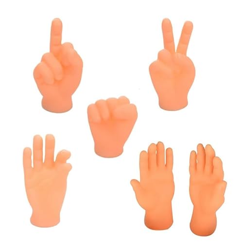 6 Stück Mini-Handpuppen mit Humorgesten – Komische Fingerpuppen für Aprilscherze and Theaterdekoration von Gammaeon