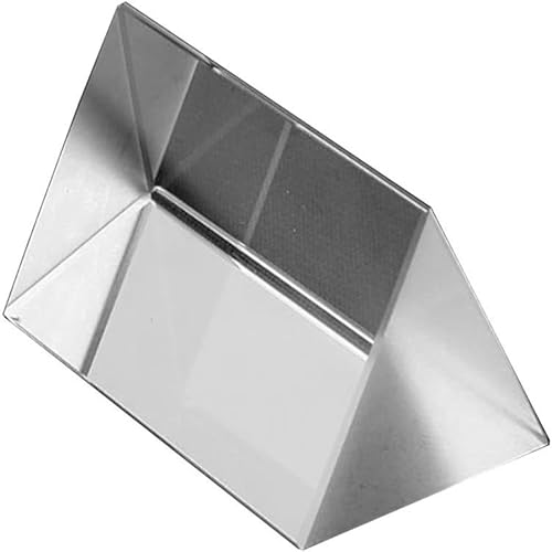 Dreieckiges Prisma, optisches Kristallglas, erzeugt Lichtregenbogen-Effekt für das Unterrichten von Lichtspektrum, Fotokameraobjektiv, Fotograf, Physikunterricht, Lichtspektrum-Modell (5 cm) von Gammaeon