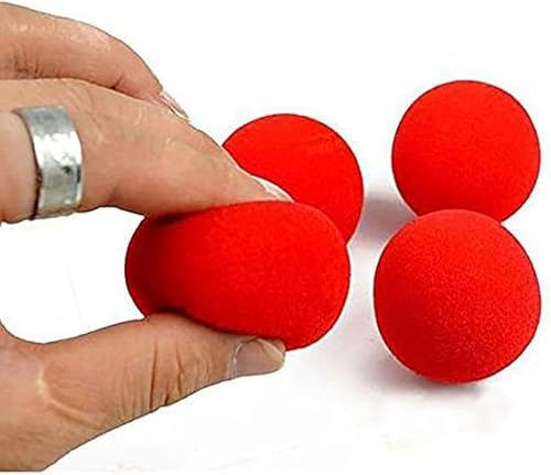 Gammaeon 10x Rote Zauberbälle aus Weichem Schwamm – Close-up-Zauberzubehör für Straßenmagie and Comedy (4,5cm Kompaktes Trick-Set) von Gammaeon