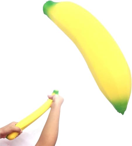 Wackelbanane Anti-Stress-Hilfe für Erwachsene – Dehnbare Knautschdekoration mit Büro and Partyfunktion (Gelbe Gag-Geschenkidee in Einzelstück) von Gammaeon
