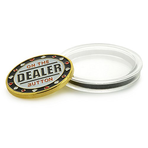 Ganzoo Dealer Button als Hochwertige Metallmünze im Etui, Poker, Poker Button, Marke von Ganzoo
