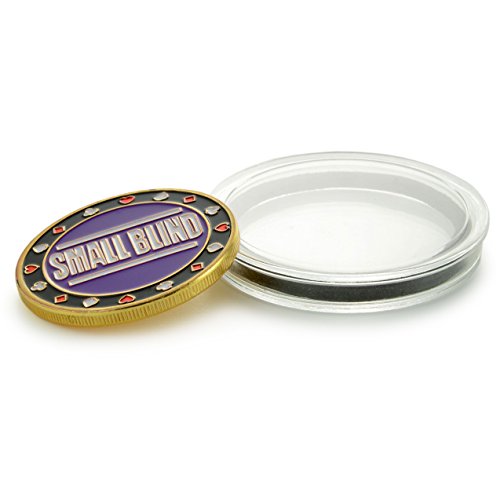 Ganzoo Smallblind Button als Hochwertige Metallmünze im Etui, Poker, Poker Button, Marke von Ganzoo