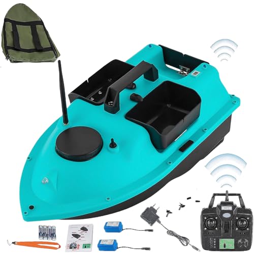 Garbenat Angelköder Boot 600M RC Futterboot ABS Köderboot mit 3 Köderboxen Fernbedienung Angeln Futterboot mit GPS Nachtangeln Fischköder Boot mit LED Licht & 2 5200mAh für Seen, Flüssen (Blau) Garbenat Angelköder Boot 600M RC Futterboot ABS Köderboot mit 3 Köderboxen Fernbedienung Angeln Futterboot mit GPS Nachtangeln Fischköder Boot mit LED Licht & 2 5200mAh für Seen, Flüssen (Blau) von Garbenat