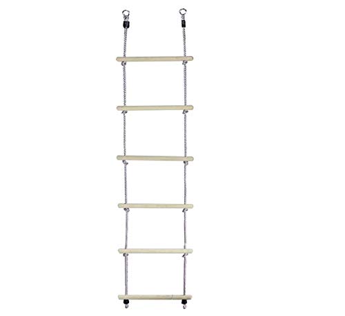 Garden Games 2.04 m 6 Sprossen Holz-Strickleiter mit Zwei Ringe Garden Games 2.04 m 6 Sprossen Holz-Strickleiter mit Zwei Ringe von Garden Games