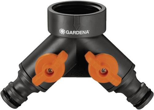 Gardena 00940-20 Kunststoff 2-Wege-Verteiler Steckkupplung, 30,3mm (1 ) IG mit Regulierventil von Gardena