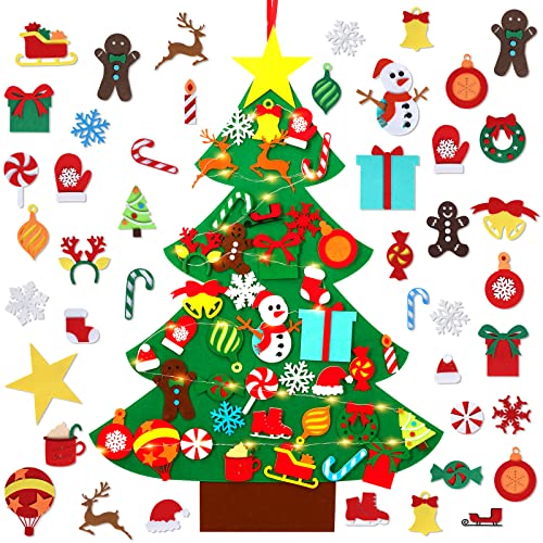 Garma DIY Kinder Filz Weihnachtsbaum Set mit 41PCS Ornamenten Wandbehang Wohnaccessoires, Kinder Filz Craft Kits für Kleinkinder Garma DIY Kinder Filz Weihnachtsbaum Set mit 41PCS Ornamenten Wandbehang Wohnaccessoires, Kinder Filz Craft Kits für Kleinkinder von Garma