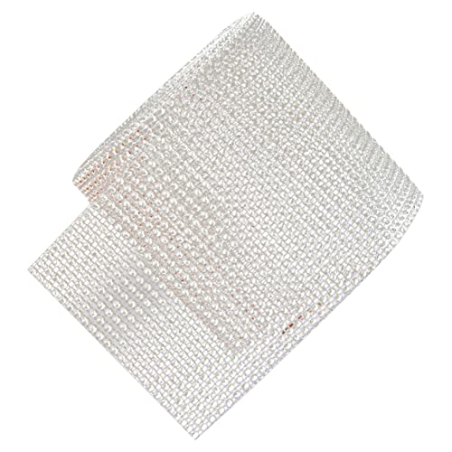 Garneck 1 Rolle Strassbandbesatz Hochzeitstischdekoration Festival Kuchendekoration Für Bänder Zum Verpacken Ab Strasssteine Hochzeitstorte Topper Silbernes Strassband Nähen Silver Harz von Garneck