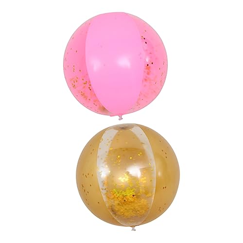 Garneck 1 Satz 2 Stück Blitzkugel aufblasbarer Wasserball aufblasbarer Ball aufblasbarer Spielzeugball Aufblasbare Strandbälle Poolspielzeug Strandball für PVC von Garneck