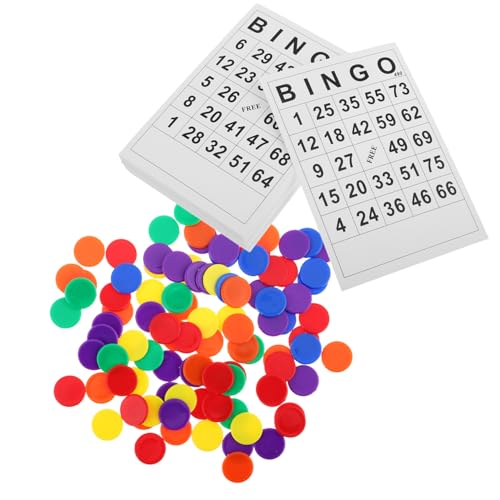 Garneck 1 Satz Bingokarten Pokerkarten Spielchips Bingo-spielchips Marker Zählen Party-Gaming-Requisite Kunststoffchips Für Spiele Chips Chips Belohnungschips Jetons Papier von Garneck