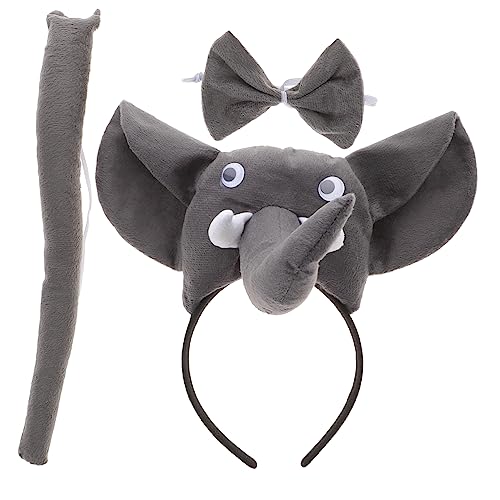 Garneck 1 Satz Elefant-Stirnband-Set Requisiten Für Elefantenkostüme Elefantenkostüm Für Erwachsene Elefanten-Halloween-kostüm Tierische Requisiten-Ornamente Elefantenhut Grey Stoff Garneck 1 Satz Elefant-Stirnband-Set Requisiten Für Elefantenkostüme Elefantenkostüm Für Erwachsene Elefanten-Halloween-kostüm Tierische Requisiten-Ornamente Elefantenhut Grey Stoff von Garneck