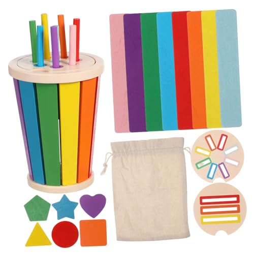 Garneck 1 Satz Farben und Formensortierspielzeug aus Holz Montessori Lernspielzeug für Vorschulkinder Fördert Farben und Formenerkennung Handwerkliche Fähigkeiten Robust und Sensorisch Garneck 1 Satz Farben und Formensortierspielzeug aus Holz Montessori Lernspielzeug für Vorschulkinder Fördert Farben und Formenerkennung Handwerkliche Fähigkeiten Robust und Sensorisch von Garneck