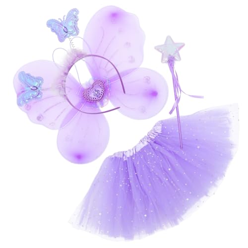 Garneck 1 Satz Feenkostüm Set für Teiliges Set mit Schmetterlingsflügeln Tutu Rock Zauberstab und Haarreif Glitzer für Karneval Geburtstagsfeiern und Tanzaufführungen Garneck 1 Satz Feenkostüm Set für Teiliges Set mit Schmetterlingsflügeln Tutu Rock Zauberstab und Haarreif Glitzer für Karneval Geburtstagsfeiern und Tanzaufführungen von Garneck